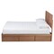 Baxton Studio Lisa Modern Ash Walnut Brown Finished Wood Full Size 3-Drawer Storage Bed 175-9425-9620-Zoro - alternate 6
